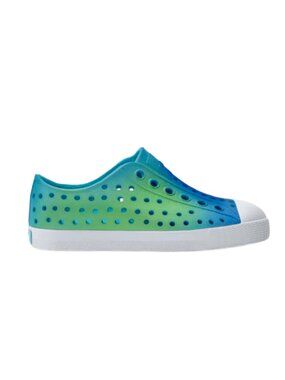 Native Shoes Jefferson Print Big Kid - Aquarius Blue/Shell White/Hilly UV Blur